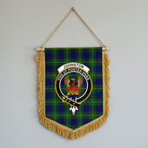 Johnston of Caskieben Tartan Crest Wall Hanging Banner - Wood Pole